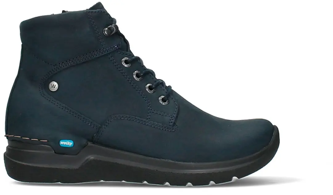 Wolky Hoge veterschoenen Whynot HV blauw nubuck