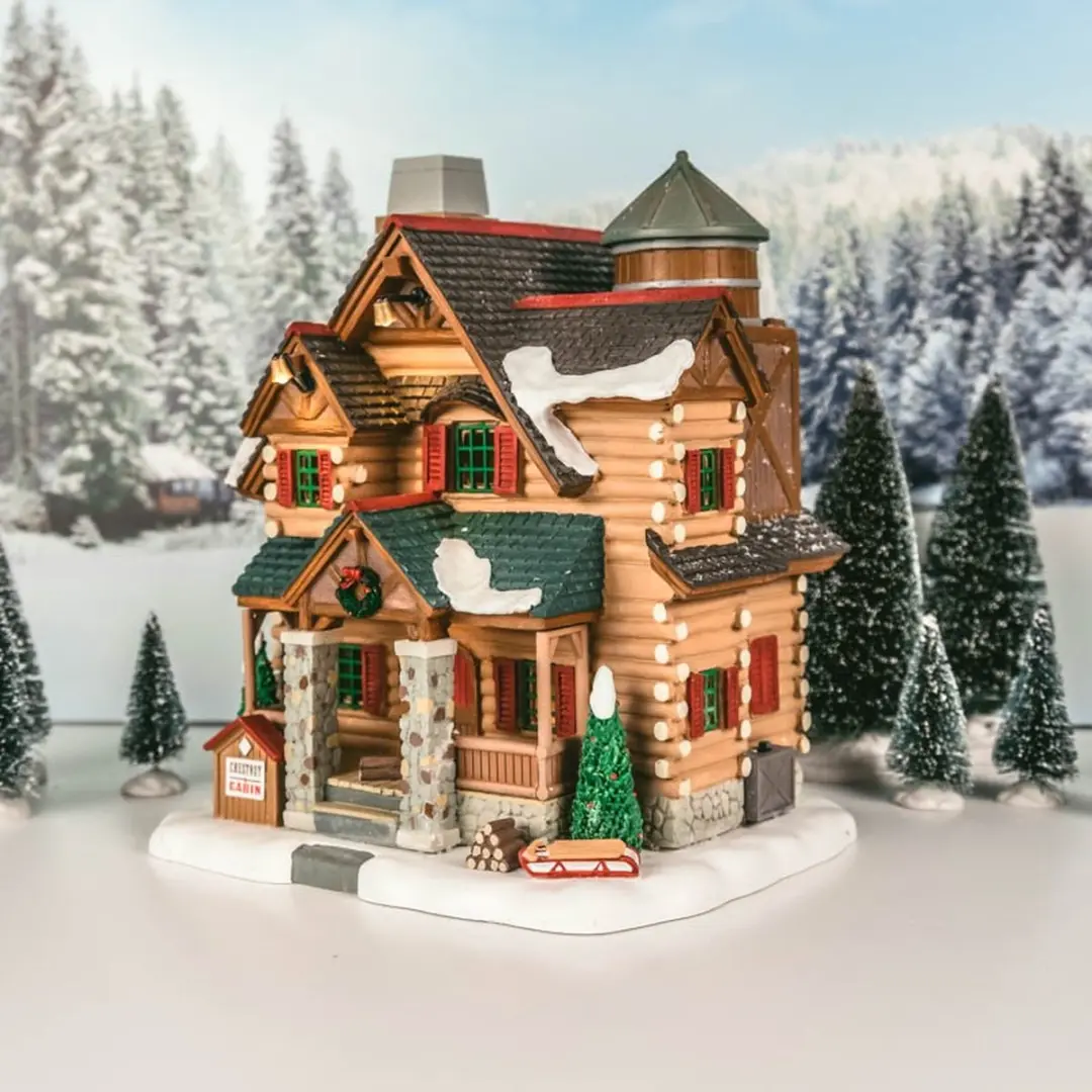 Lemax Chestnut Cabin Verlicht Gebouw - Rookeffect - afbeelding 3 van 6