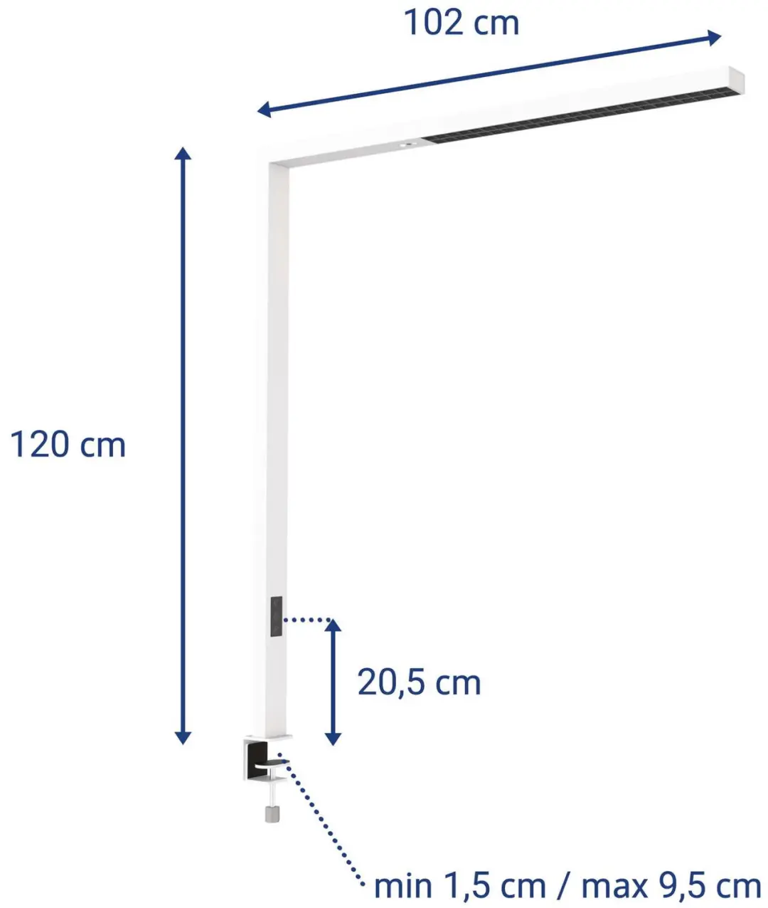 MAUL Sirius Bureaulamp LED - Wit - 46W - Dimbaar - afbeelding 5 van 6