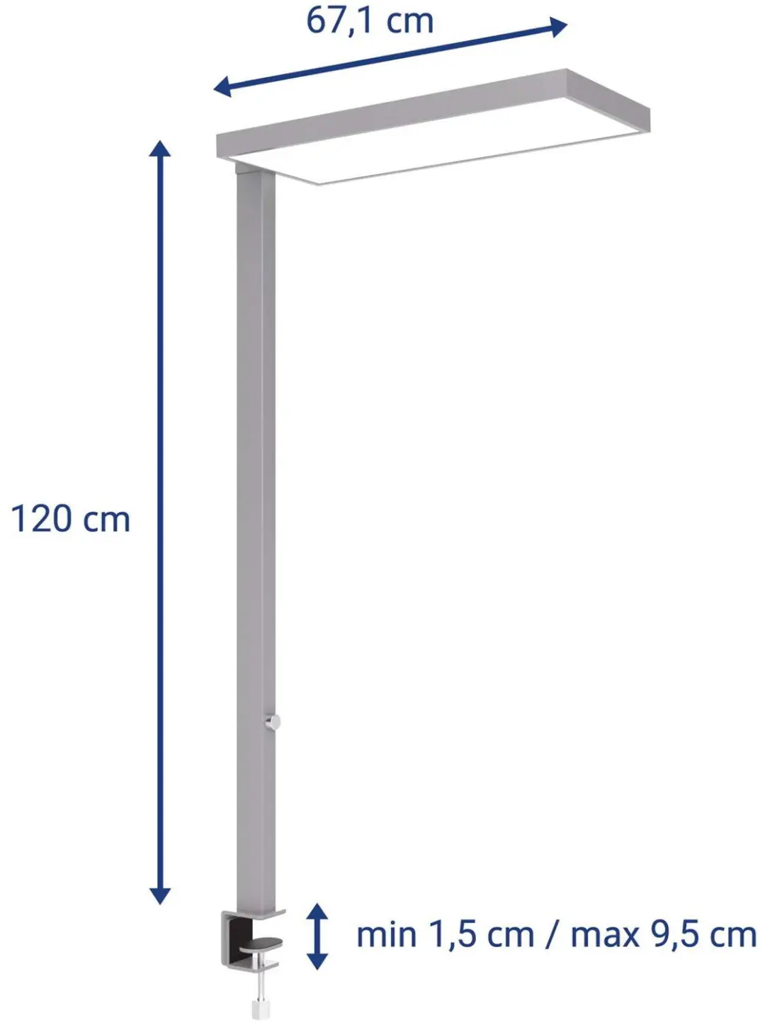 MAUL Vloerlamp MAULjura LED 16W - 121cm Zilver - afbeelding 3 van 6
