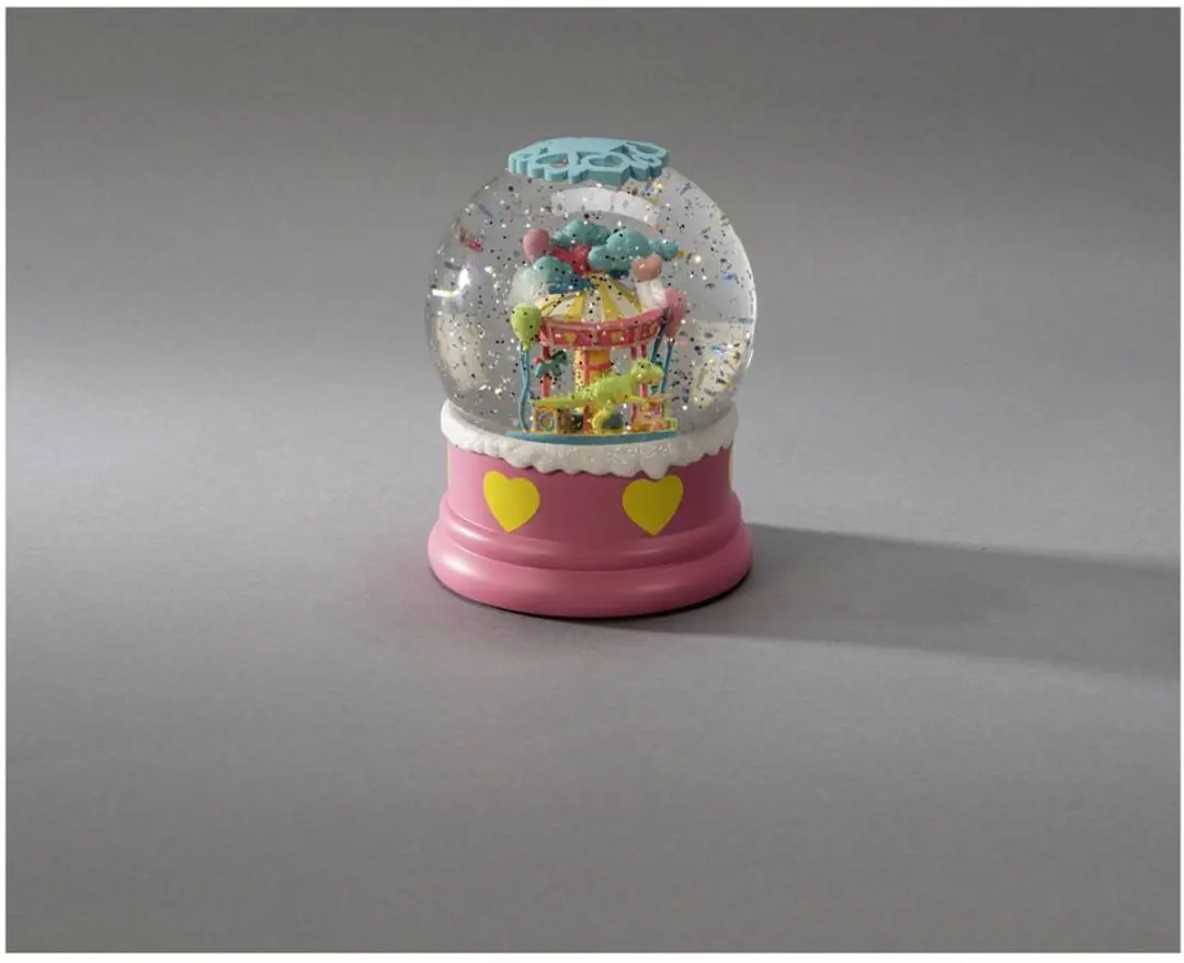 Konstsmide LED Sneeuwlantaarn Dino Roze - 12,5x16,5cm - afbeelding 3 van 6