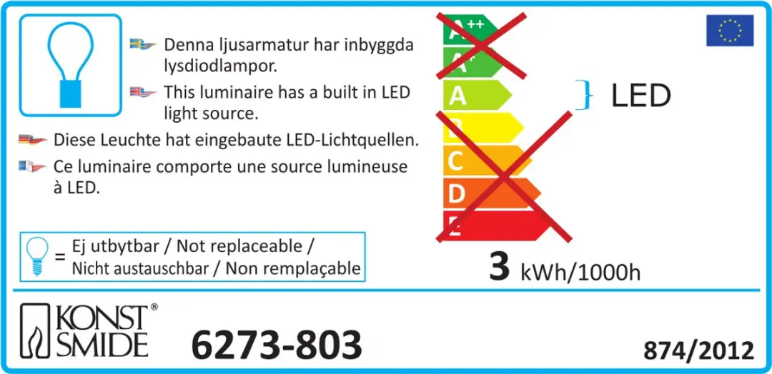 Konstsmide Flamingo 6273 Lichtdecoratie 110cm - 96 LED - 24V - Oranje - afbeelding 2 van 6