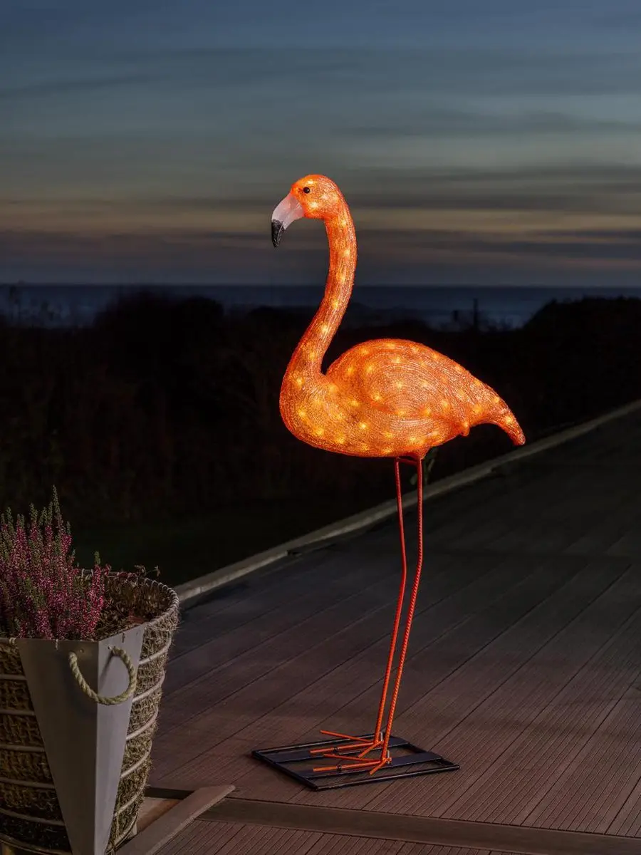 Konstsmide Flamingo 6273 Lichtdecoratie 110cm - 96 LED - 24V - Oranje - afbeelding 4 van 6