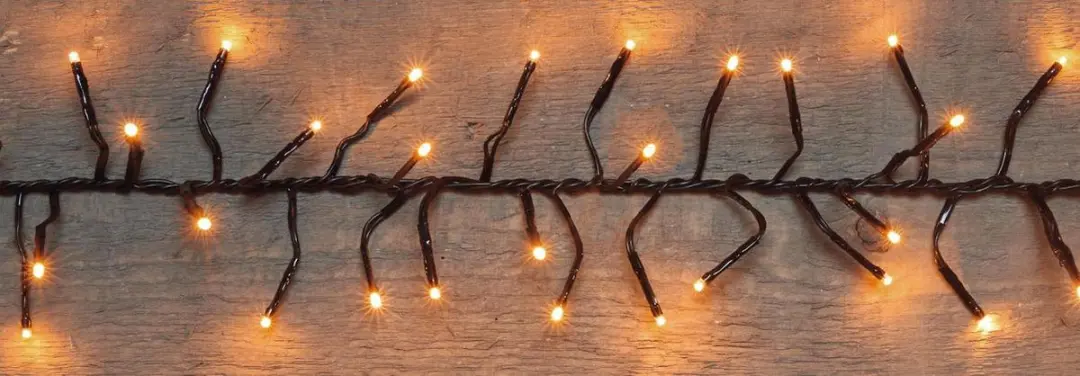 Anna's Collection LED Kerstboomcluster 1536 Warm Wit - 2000cm Zwart - afbeelding 2 van 4
