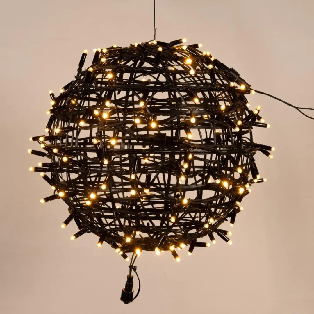 Anna's Collection Connect de Luxe LED Kerstverlichting 200 Lampjes Ø38cm - Zwart - afbeelding 3 van 3