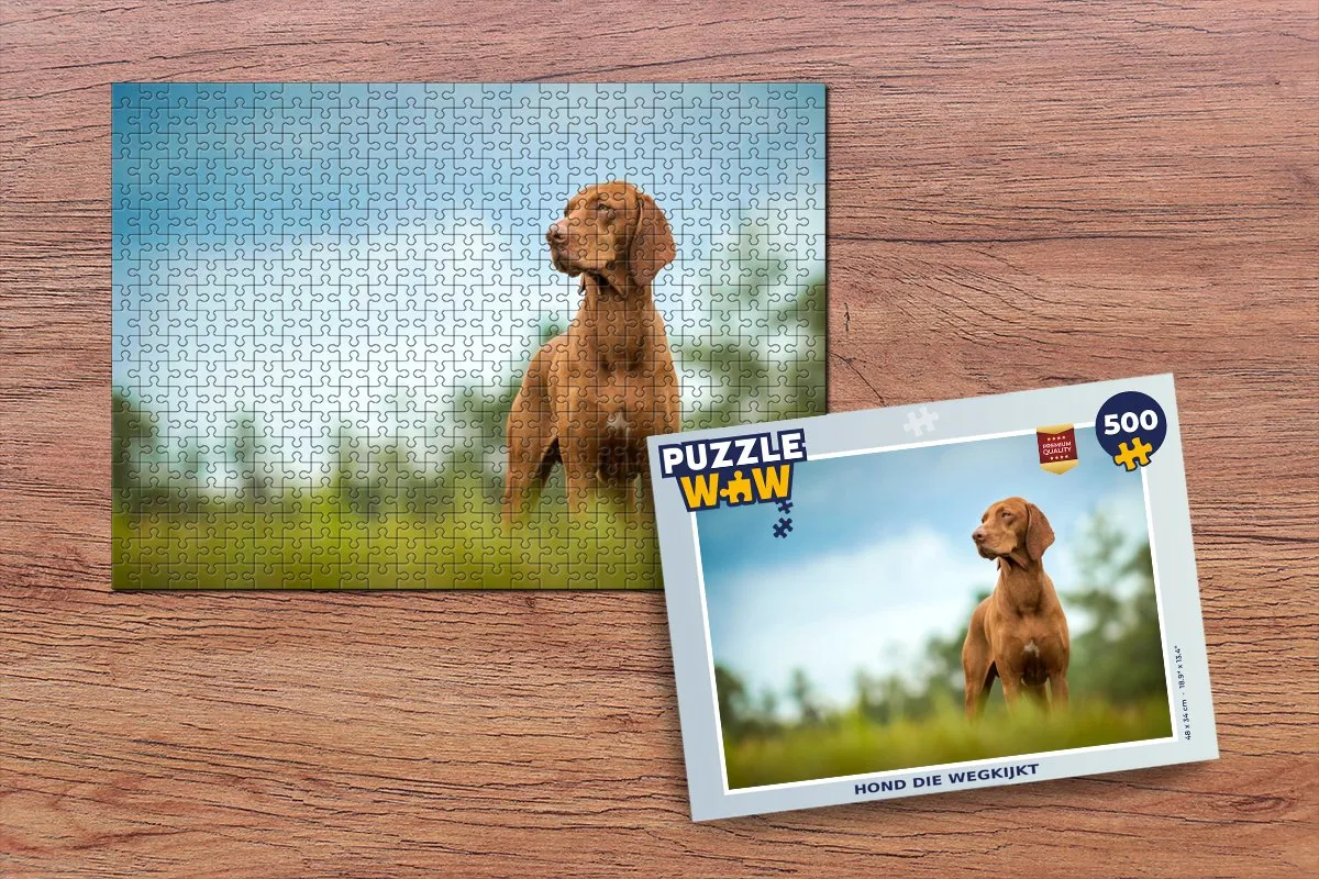 PuzzleWow Hond die wegkijkt Legpuzzel 500 Stuks - Multicolor