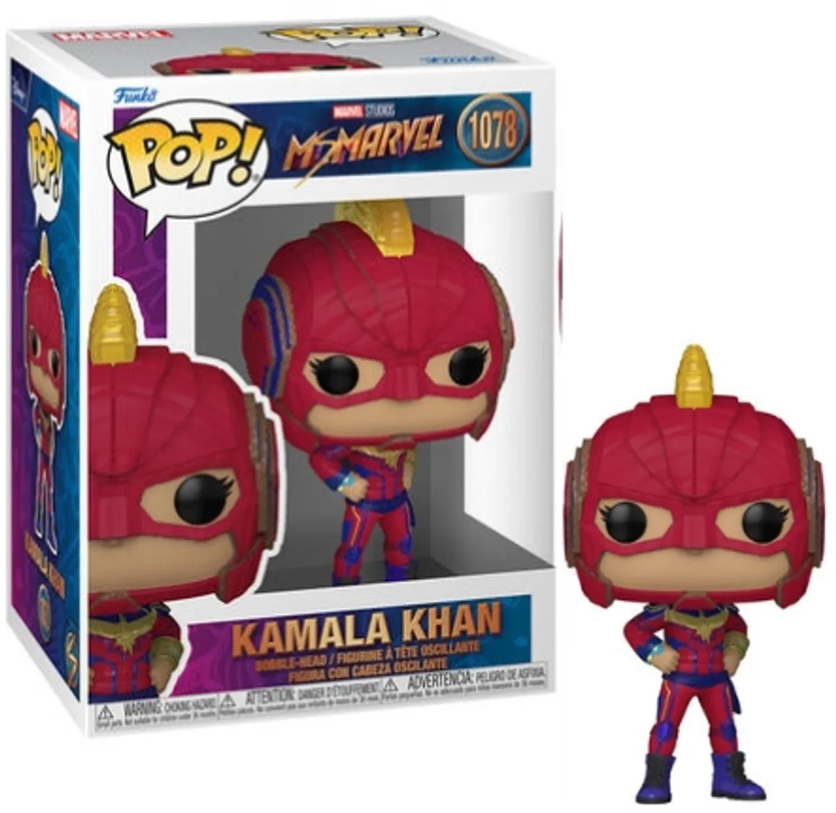 Marvel Funko POP! Miss Marvel Kamala Khan Verzamelfiguur 9cm - 59496