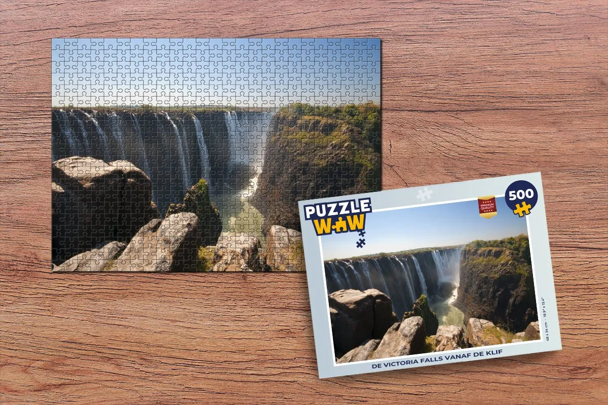 PuzzleWow De Victoria Falls Legpuzzel 500 Stuks - Multicolor