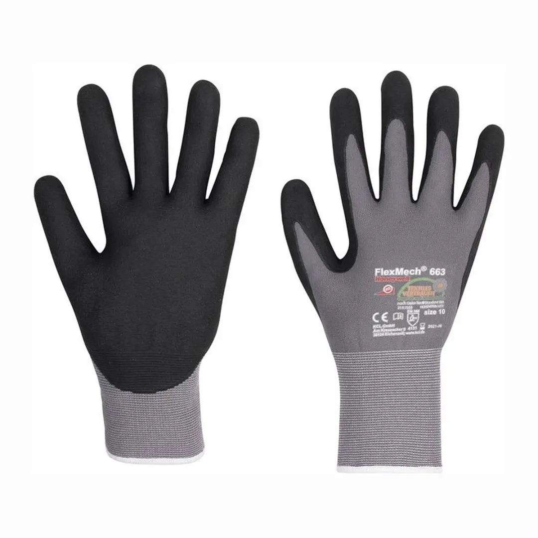 Honeywell KCL FlexMech 663+ Veiligheidshandschoen - Maat 6 - Grijs/Zwart - afbeelding 2 van 2