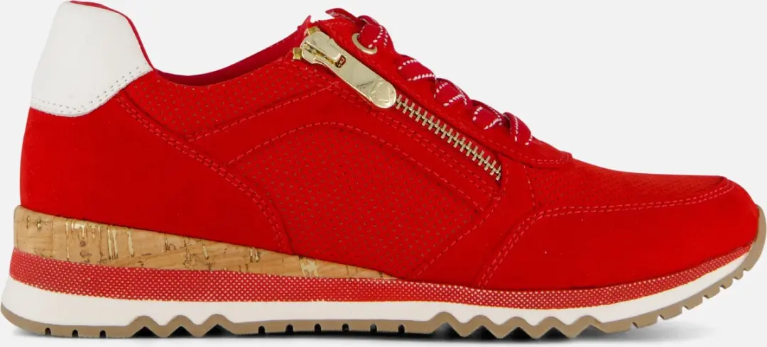 Marco Tozzi Sneakers rood Textiel