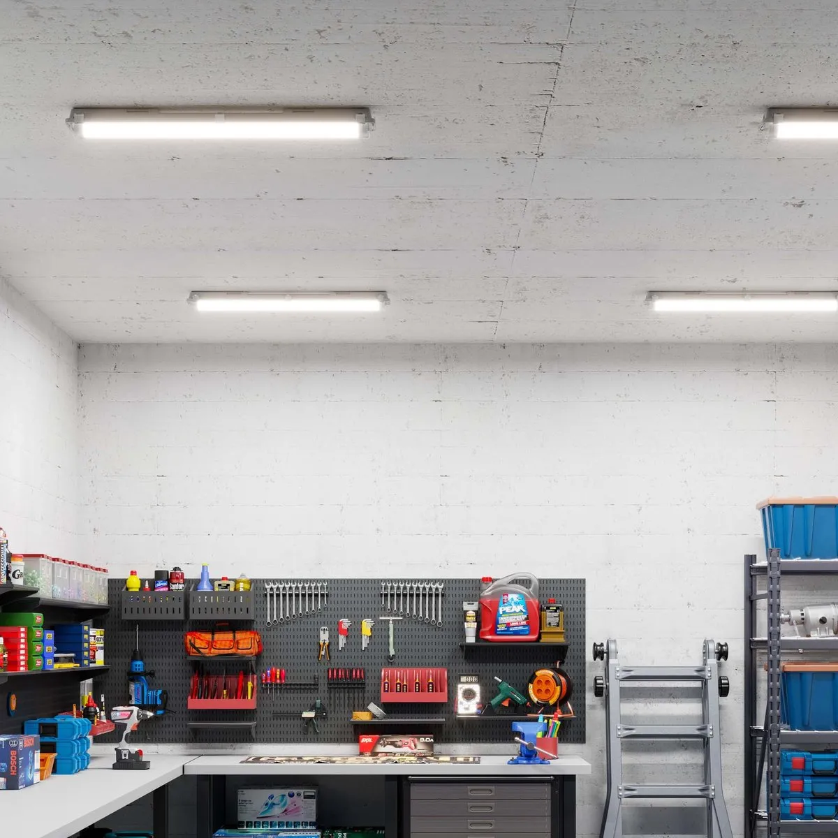 Ledvion LED TL Armatuur 60cm - IP65 - Koppelbaar - Grijs