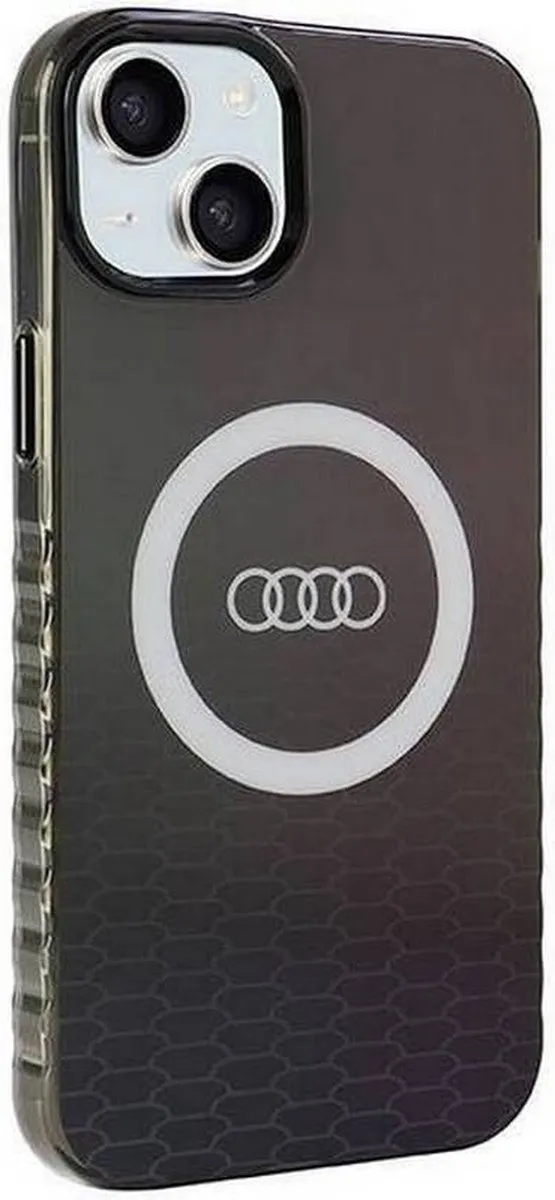Audi IML Big Logo Back Case - iPhone 15 Plus - Zwart - afbeelding 3 van 6