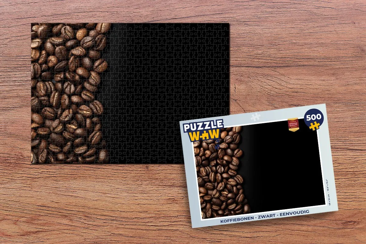 PuzzleWow Koffiebonen Legpuzzel 500 Stuks - Multicolor