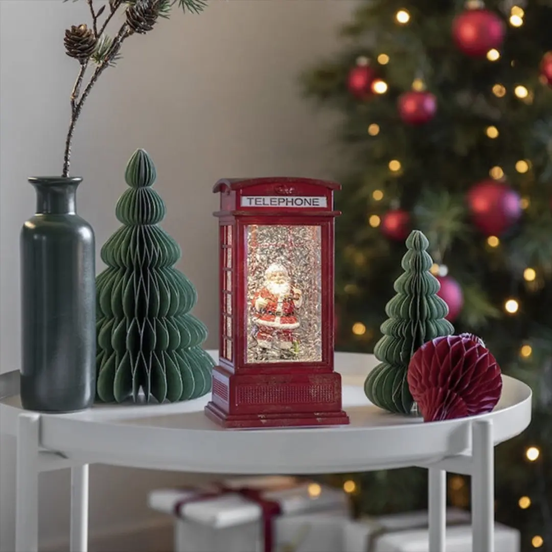 Konstsmide Kerstdecoratie Telefooncel 20cm - Rood - afbeelding 6 van 6
