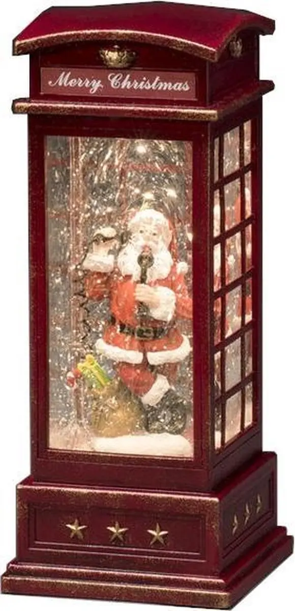 Konstsmide Kerstdecoratie Telefooncel 20cm - Rood - afbeelding 2 van 6