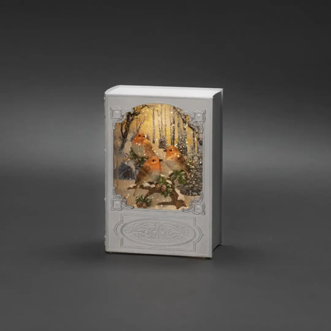 Konstsmide Sneeuwlantaarn Boek Vogel 19.3cm - Multicolor - afbeelding 3 van 5