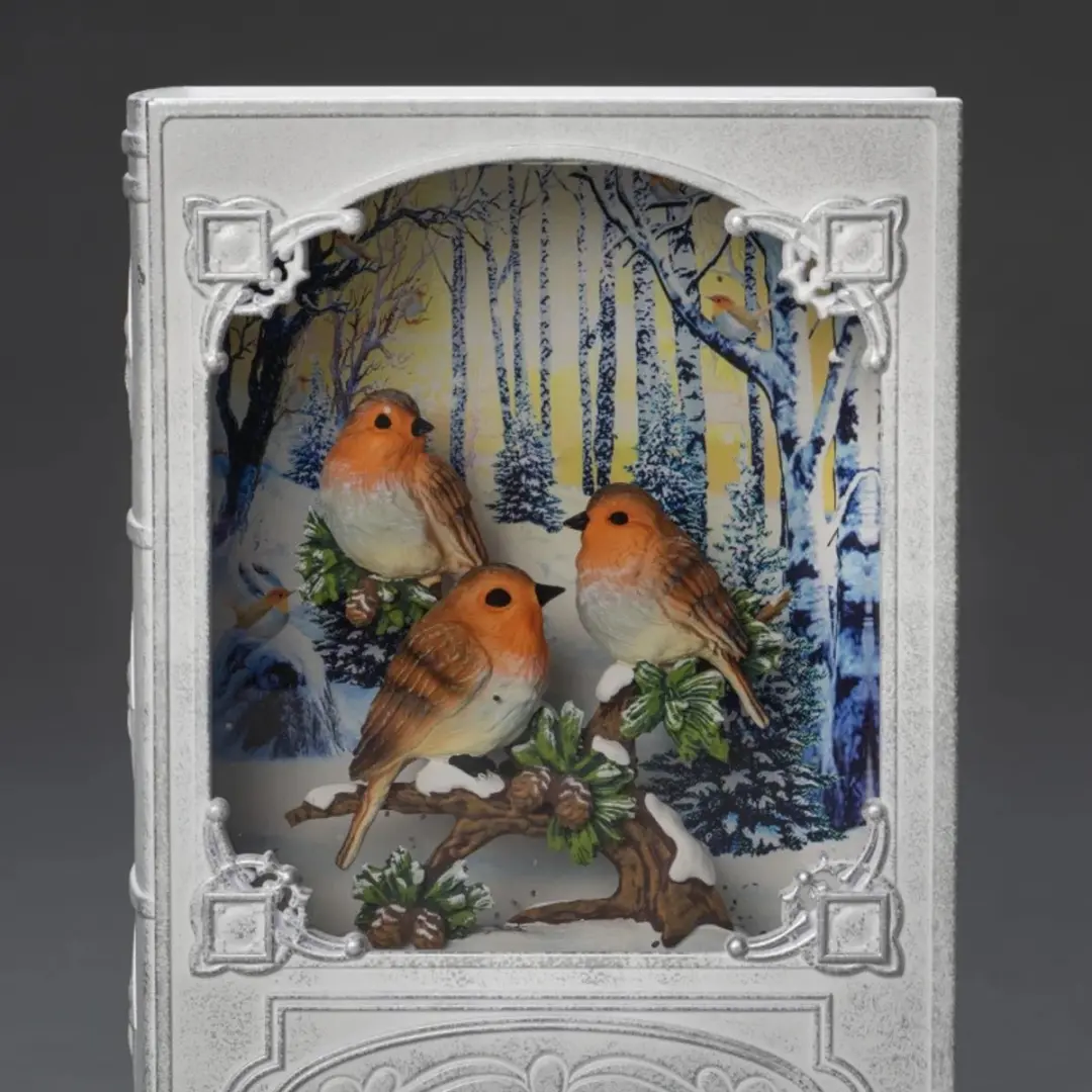 Konstsmide Sneeuwlantaarn Boek Vogel 19.3cm - Multicolor - afbeelding 2 van 5