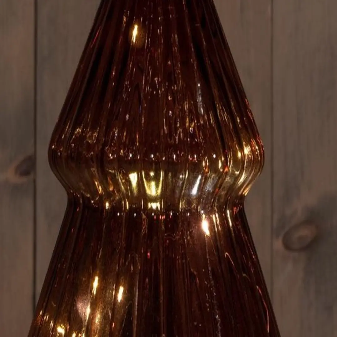 Anna's Collection B.O.T. Tree Glass 15x28,5cm - Rood - 10 LED - afbeelding 2 van 2