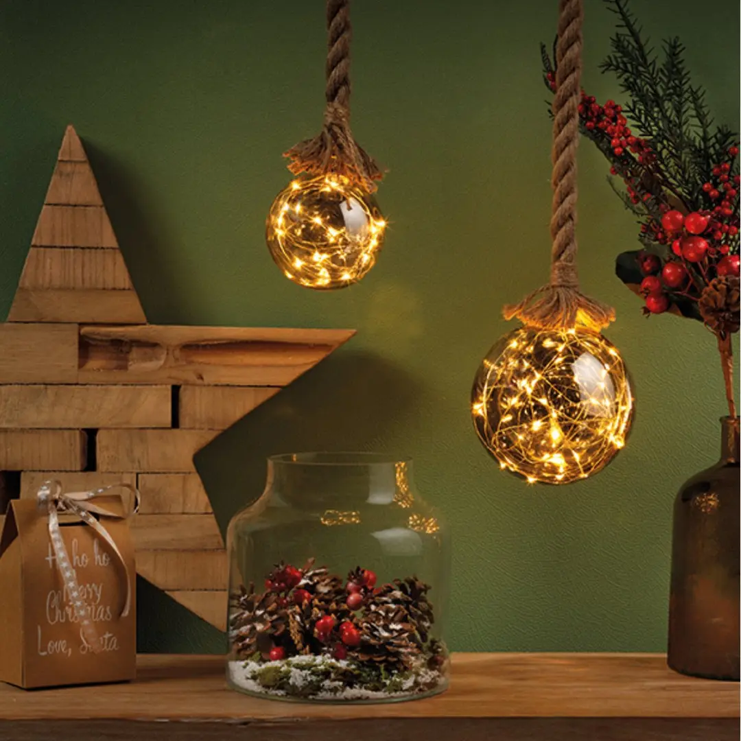 Lumineo LED Kerstbol 40 Warm Wit - 20x80cm - afbeelding 3 van 6