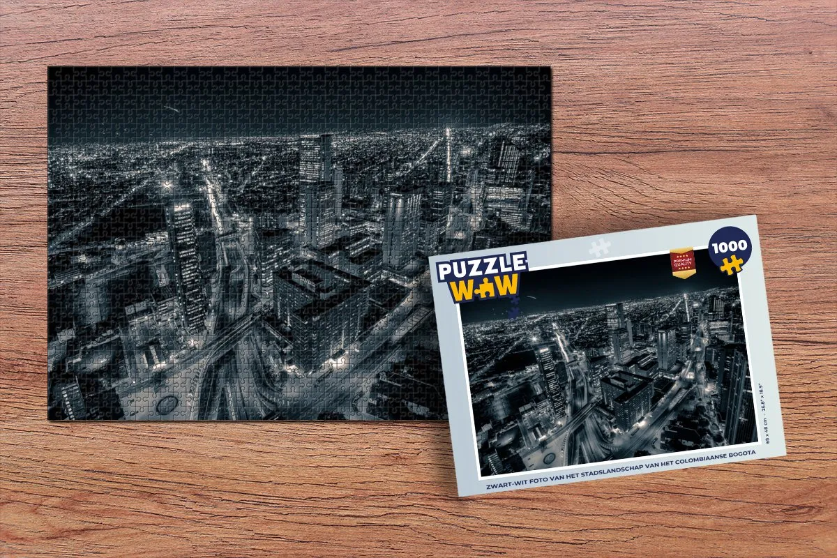 PuzzleWow Bogota Stadslandschap Legpuzzel 1000 Stuks - Multicolor