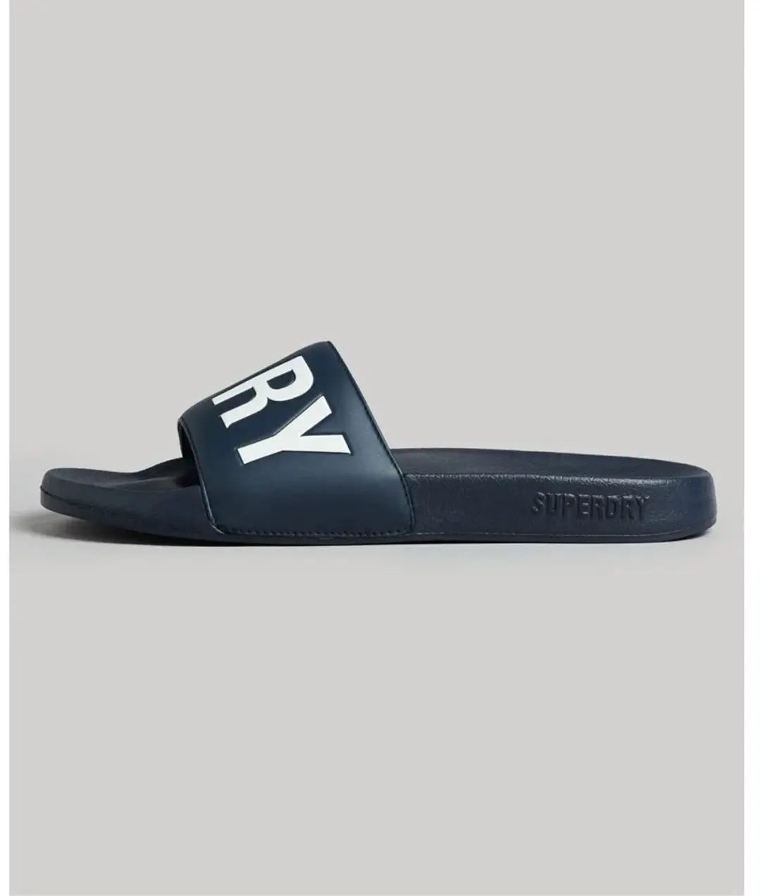 Superdry Code Core Vegan Pool Slide Heren Slippers - Donkerblauw/Wit - afbeelding 3 van 6