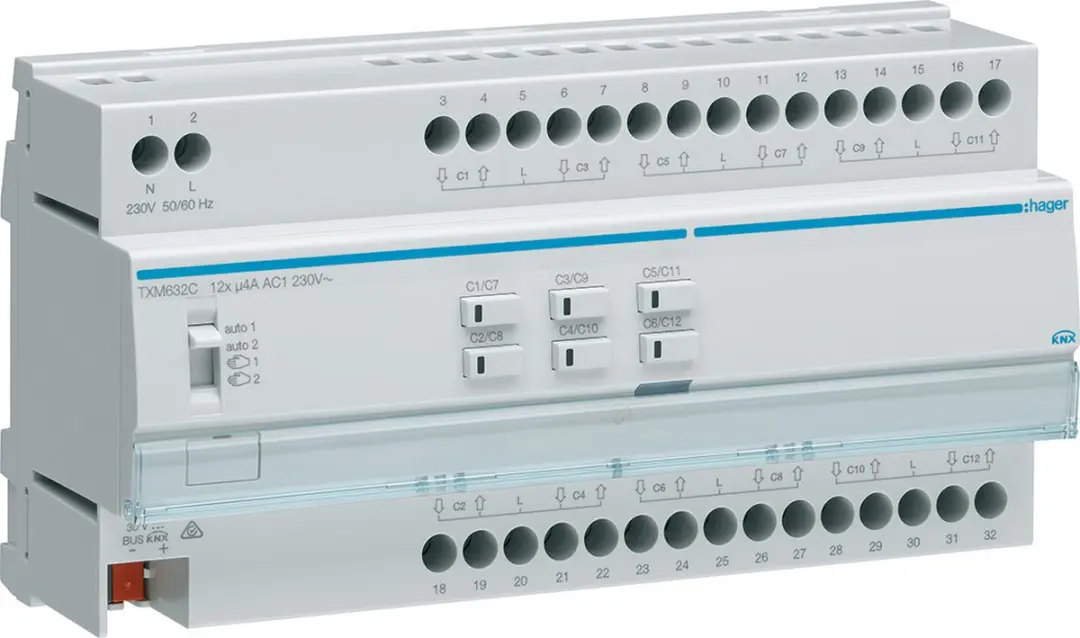 Hager TXM632C. Temperaturbereich in Betrieb: -5