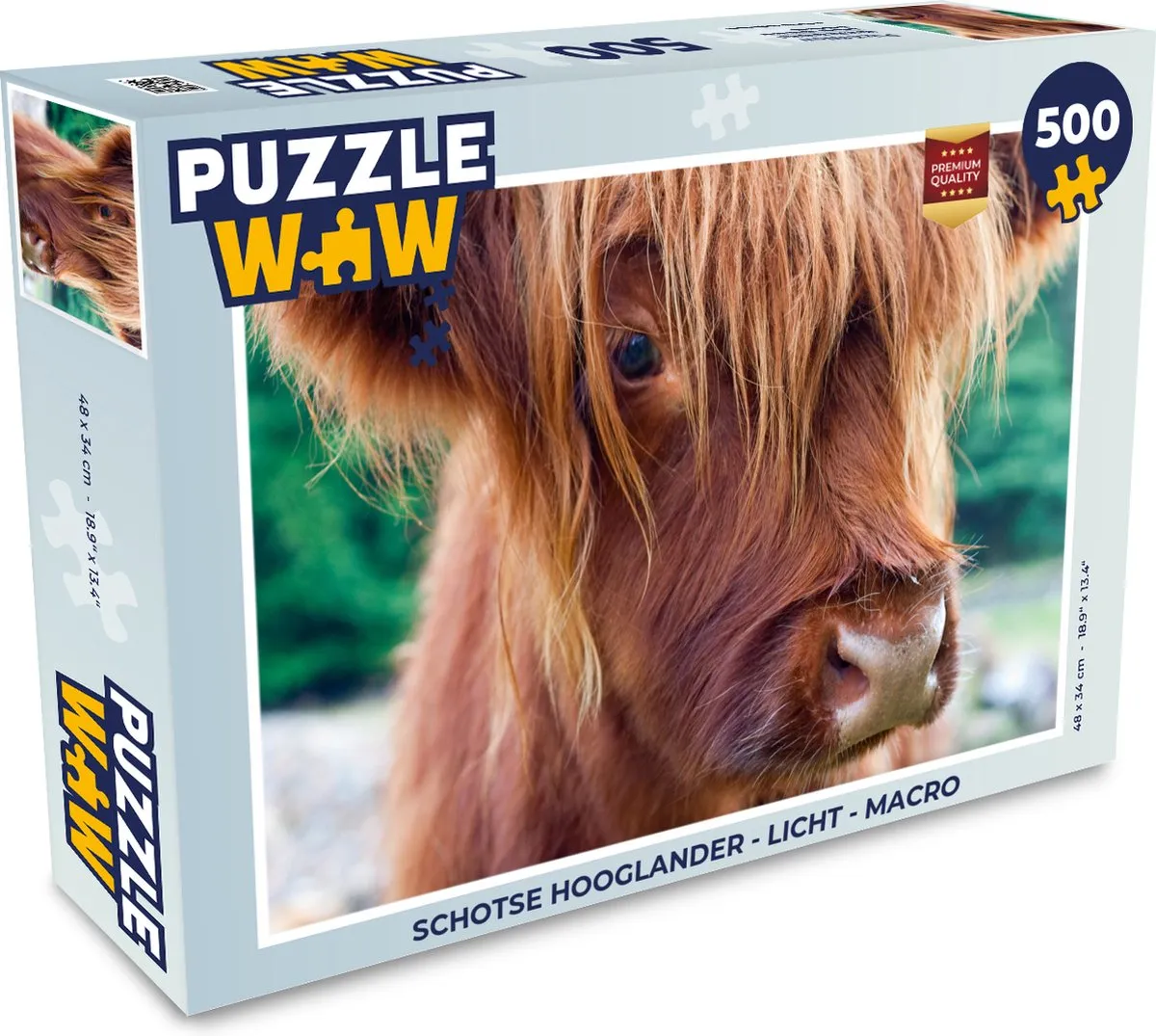 PuzzleWow Schotse Hooglander Legpuzzel 500 Stuks