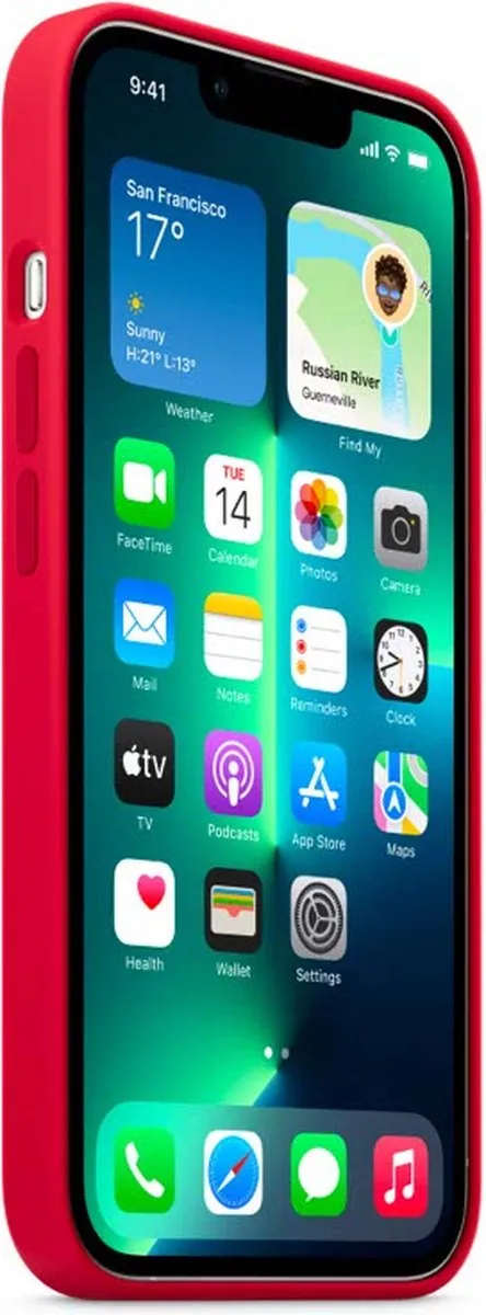 Apple Siliconen Hoesje MM2L3ZM/A MagSafe iPhone 13 Pro - Rood