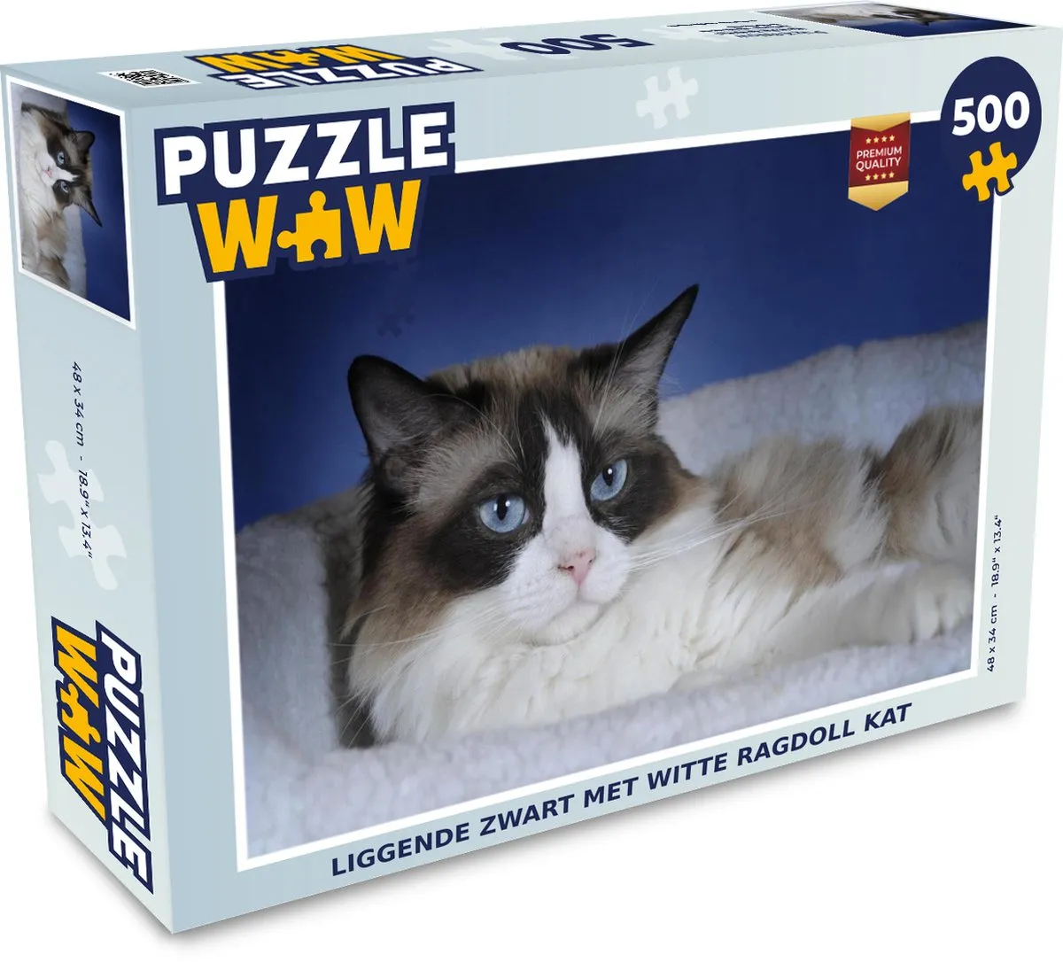 PuzzleWow Ragdoll Kat Legpuzzel 500 Stuks