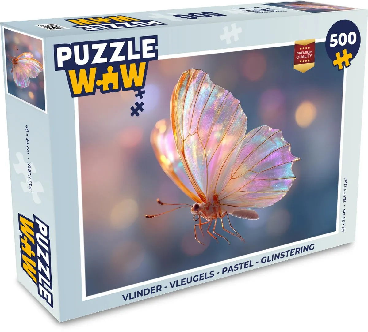PuzzleWow Vlinder Vleugels Legpuzzel 500 Stuks