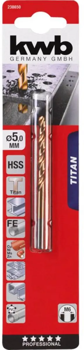 KWB Metaal-spiraalboor 5mm - 238650 - afbeelding 3 van 6