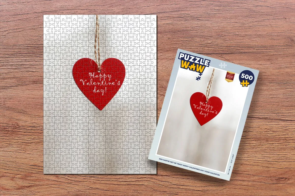 PuzzleWow Legpuzzel Happy Valentine's Day 500 Stuks - Multicolor
