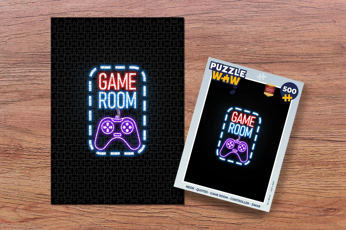 PuzzleWow Neon Quotes Legpuzzel 500 Stuks - Multicolor