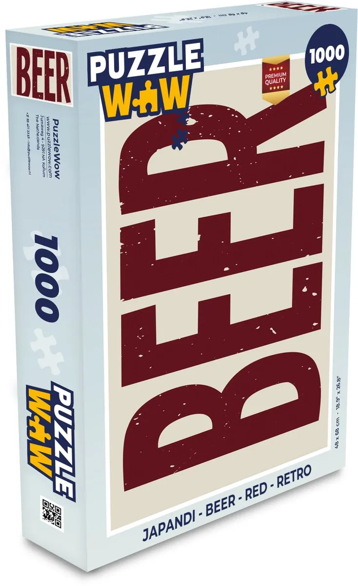 PuzzleWow Japandi Beer Legpuzzel 1000 Stuks