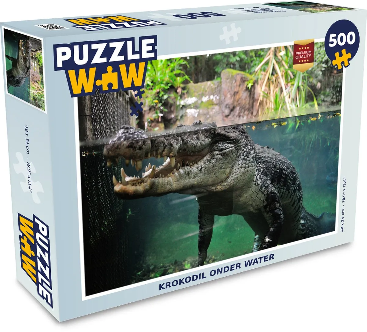 PuzzleWow Krokodil Legpuzzel 500 Stuks