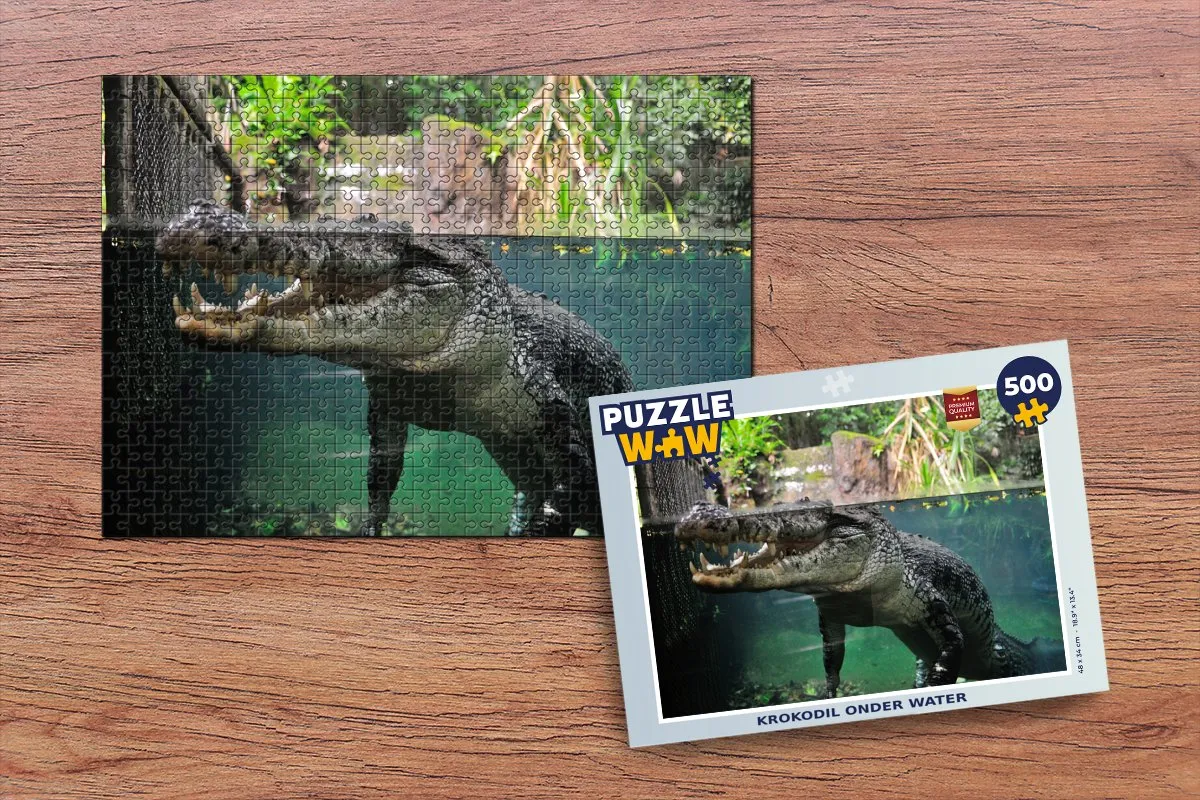 PuzzleWow Krokodil Legpuzzel 500 Stuks - Multicolor