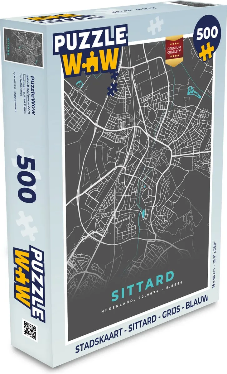 PuzzleWow Stadskaart Sittard Legpuzzel 500 Stuks