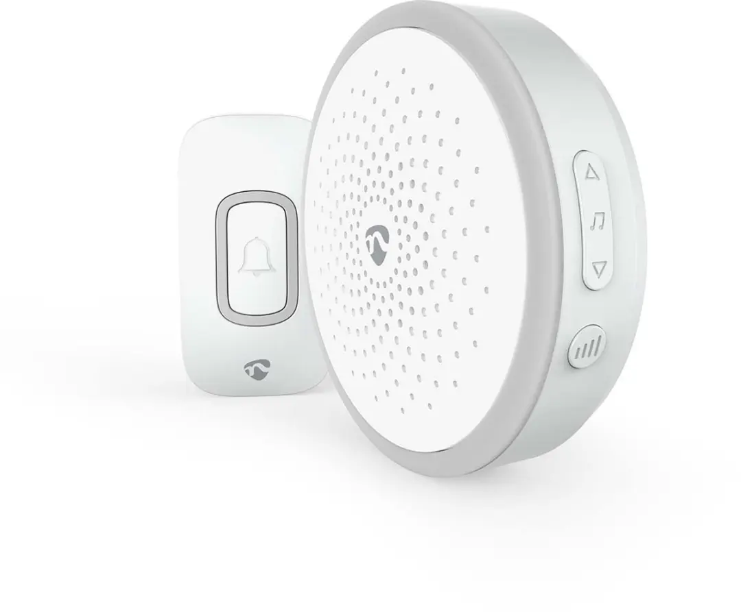 Nedis Draadloze Deurbelset DOORB10WT - 150m Bereik - 60 Melodieën - Wit - afbeelding 4 van 5