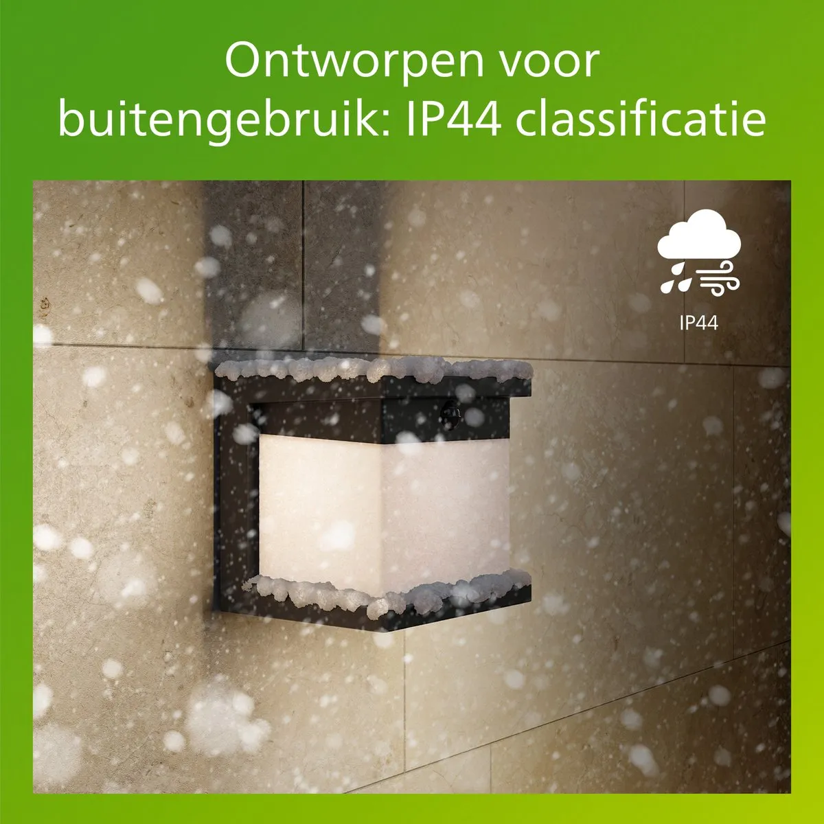 Philips Diara Solar wandlamp - Zonne-energie - Warmwit licht: 2700K - Zwart - Twee lichtstanden - Schemersensor - Bewegingssensor - IP44: weerbestendig - Solar buitenverlichting