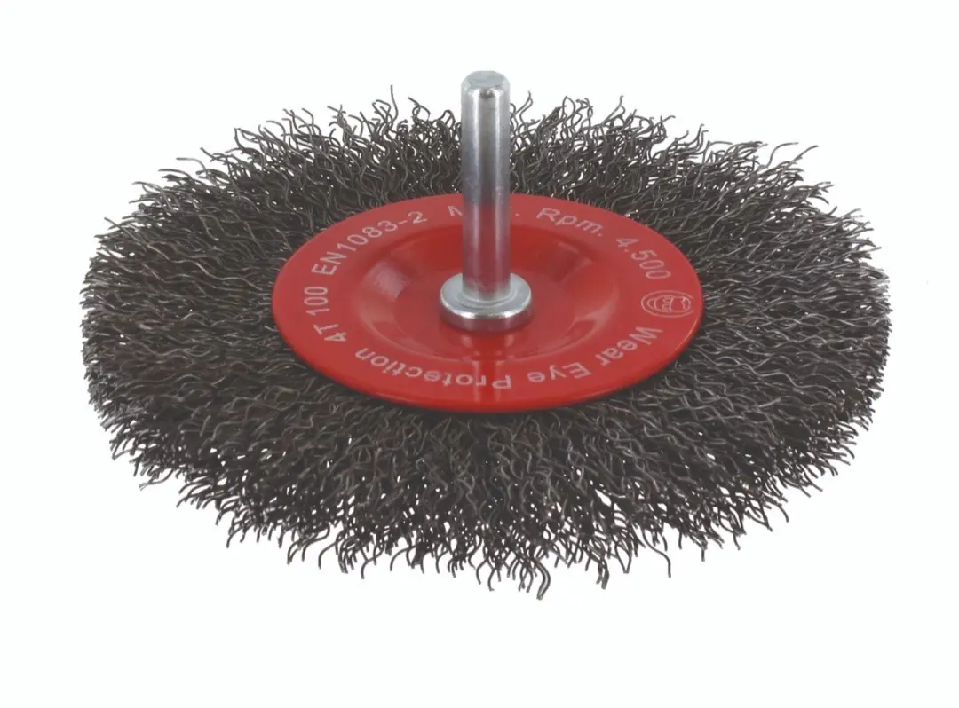 Abraboro Schijfborstel Staal 100mm 6mm Schacht Golfdraad