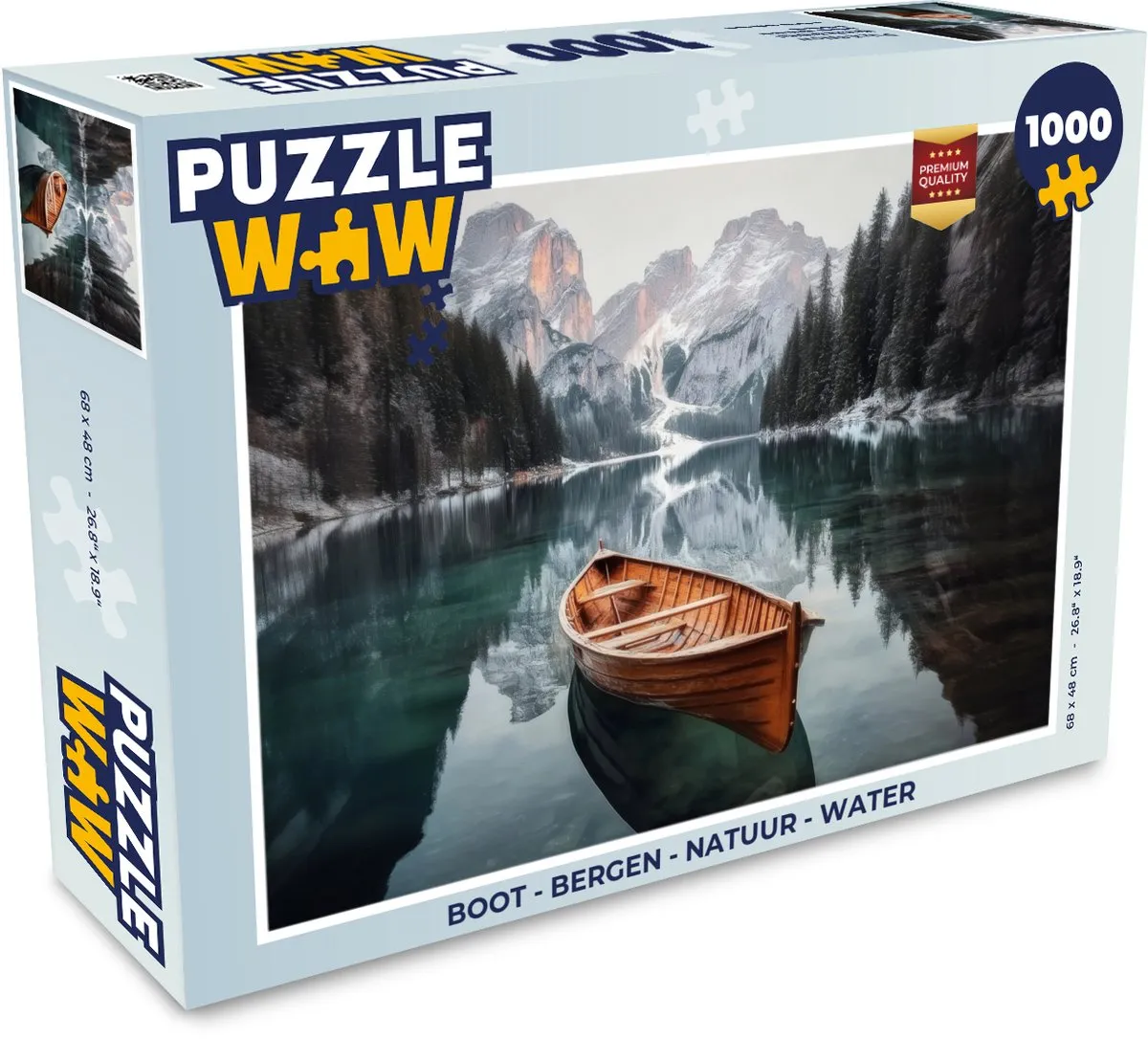 PuzzleWow Bergen Boot Legpuzzel 1000 Stuks