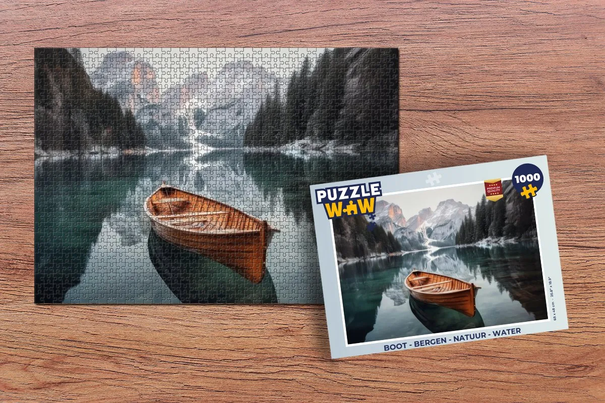 PuzzleWow Bergen Boot Legpuzzel 1000 Stuks