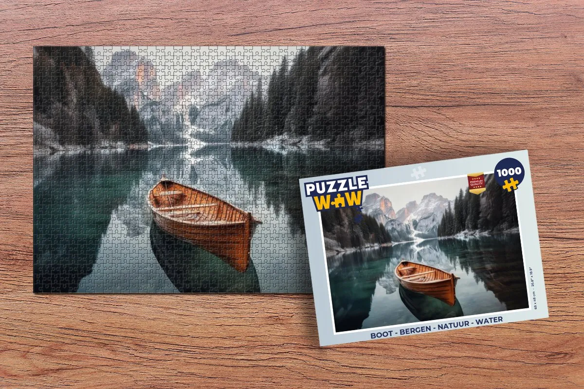 PuzzleWow Bergen Boot Legpuzzel 1000 Stuks