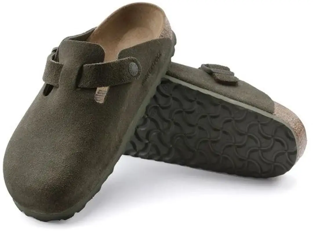 Birkenstock Boston Suede Instapper - Maat 44 - Groen