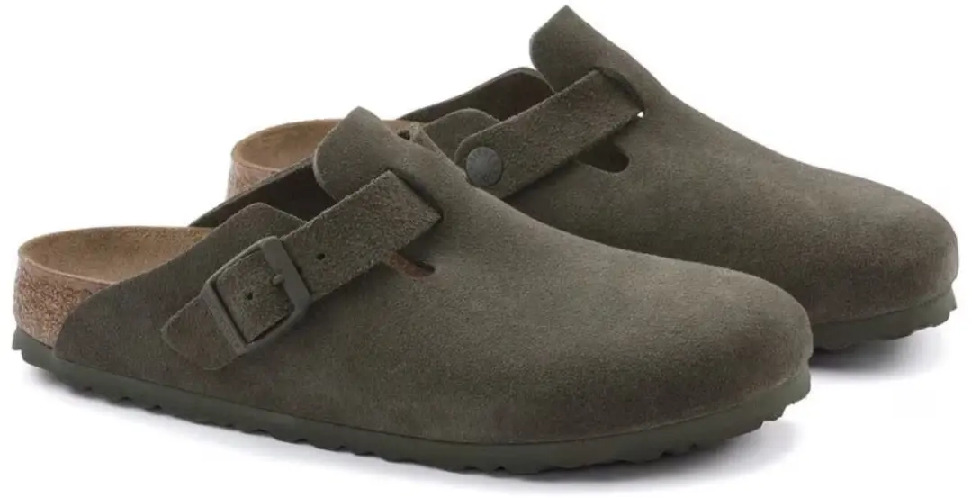 Birkenstock Boston Suede Instapper - Maat 44 - Groen