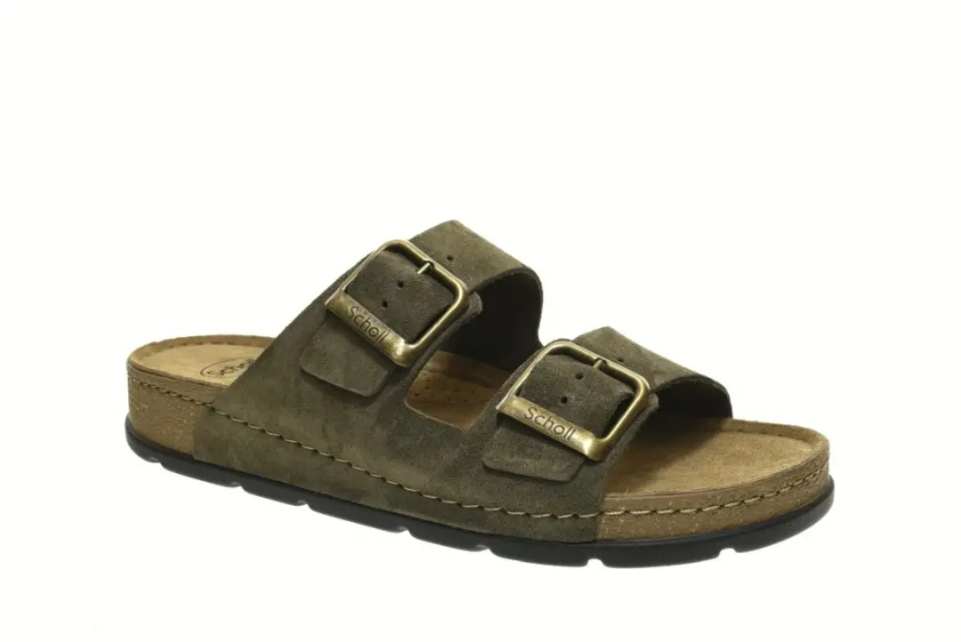 Scholl Bora Slippers 44 - Khaki - afbeelding 2 van 3