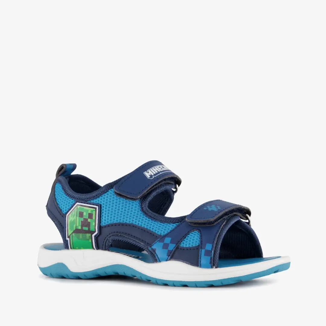 Minecraft jongens sandalen blauw