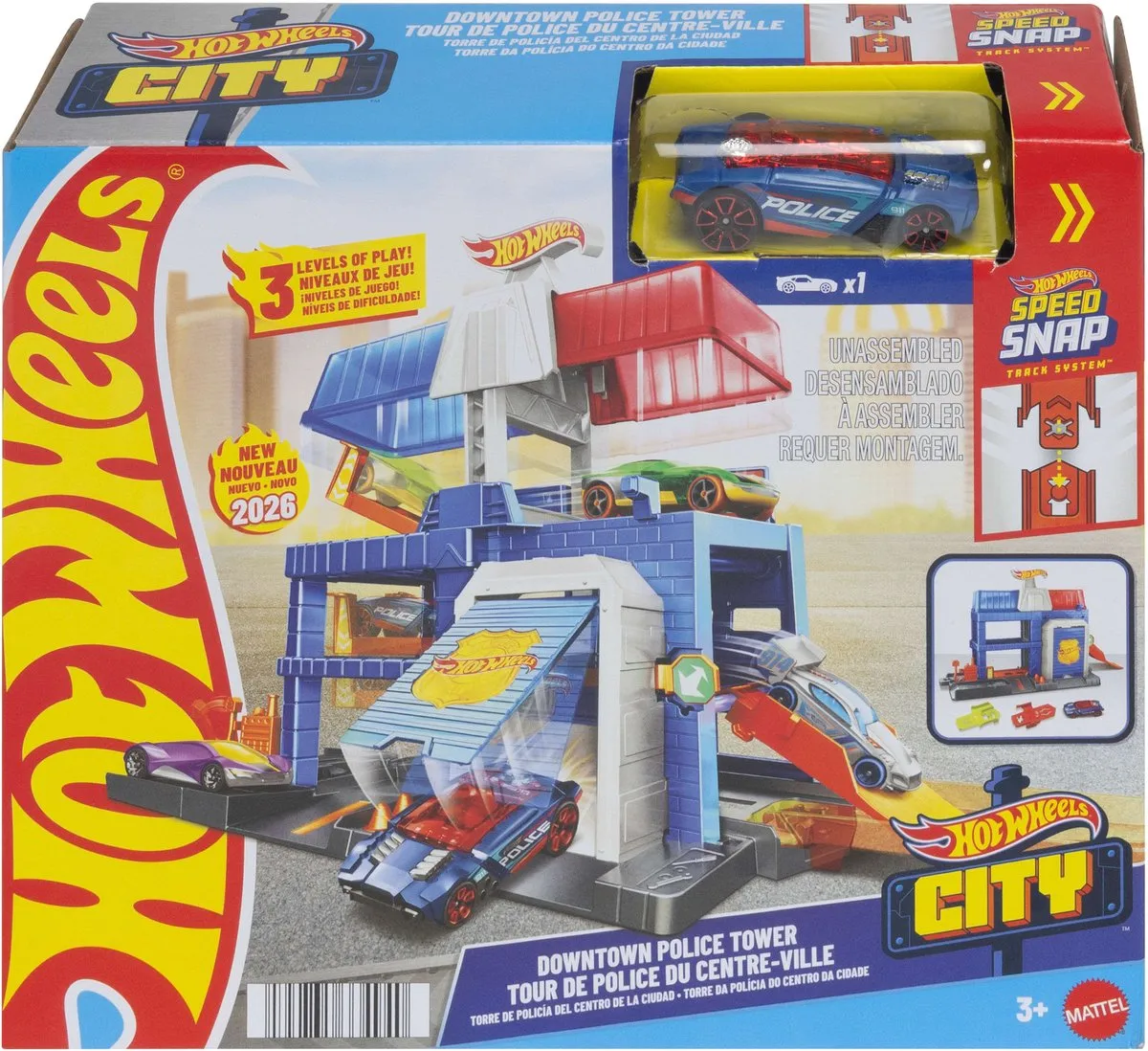 Hot Wheels City Centrum Politietoren - Multicolor