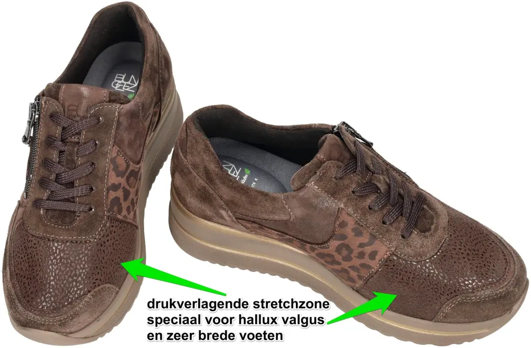 Wäldlaufer Luana 669K01 Dames Sneakers - 37 - Donkerbruin - afbeelding 2 van 4