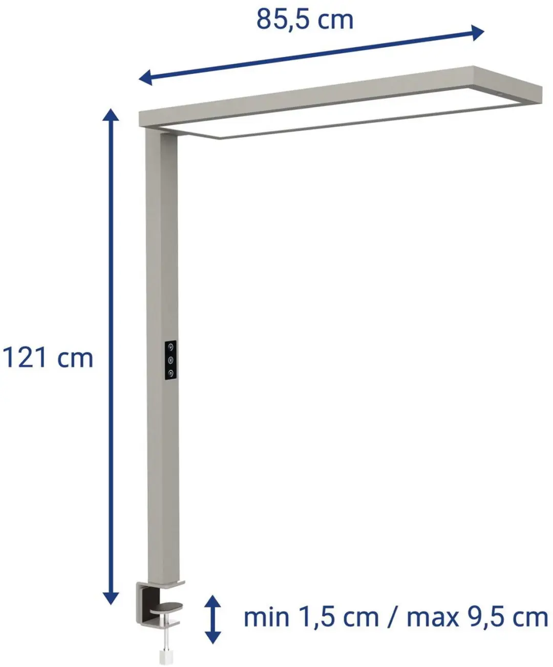 MAULsenja Bureaulamp LED 68.5W - Zilver - Dimbaar - afbeelding 3 van 5